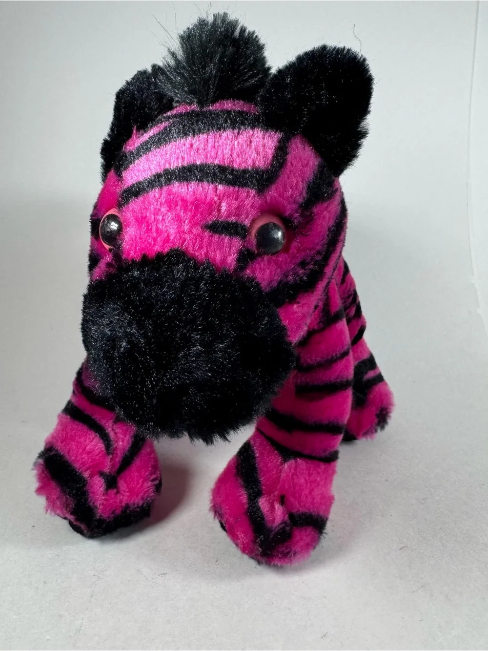 Fiesta Plush Pink Black Striped Zebra 10
